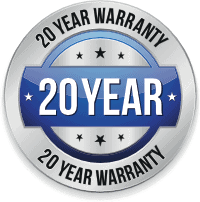 20 year warranty badge